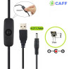 CAFF Power Adaptor 5V/3A 15W - DC Jack 4.0mm  1.7mm with ON/OFF Switch Button
